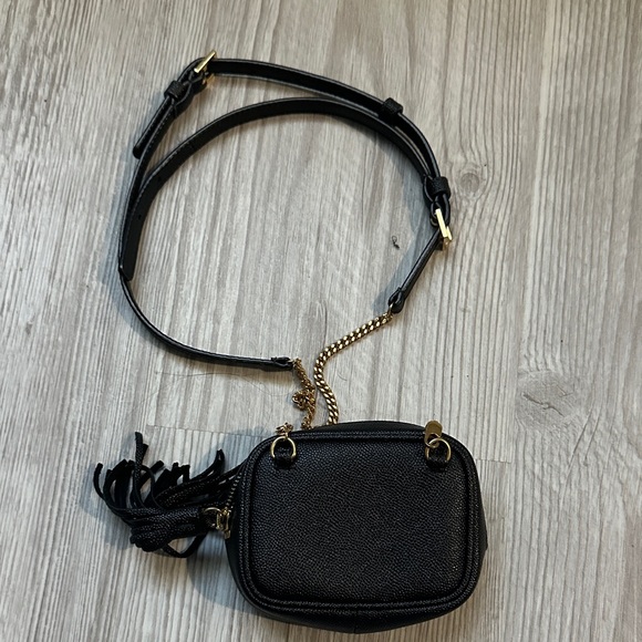 Yves Saint Laurent Black Crossbody Belt Bag with Gold Accents - Picture 2 of 2